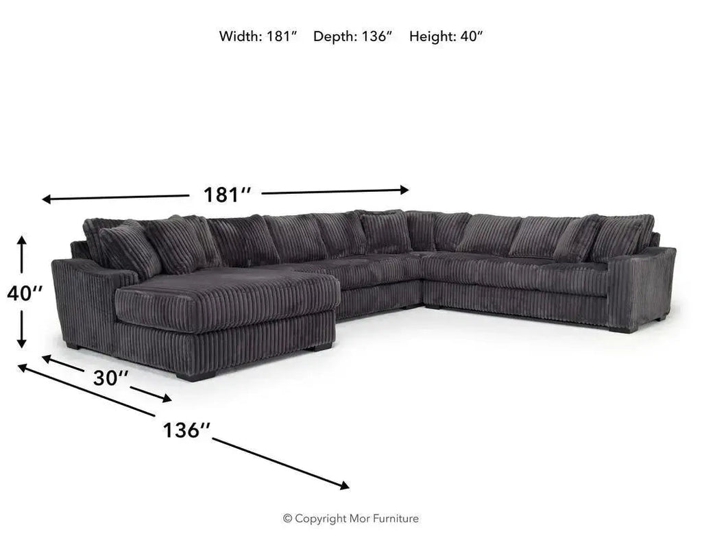 Casper Extra Large Tux Sofa Chaise Sectional