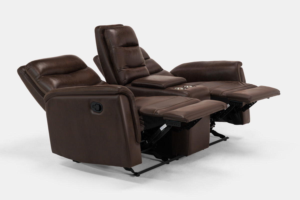 Forte Reclining Console Loveseat