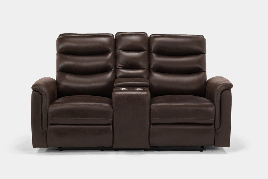 Forte Reclining Console Loveseat