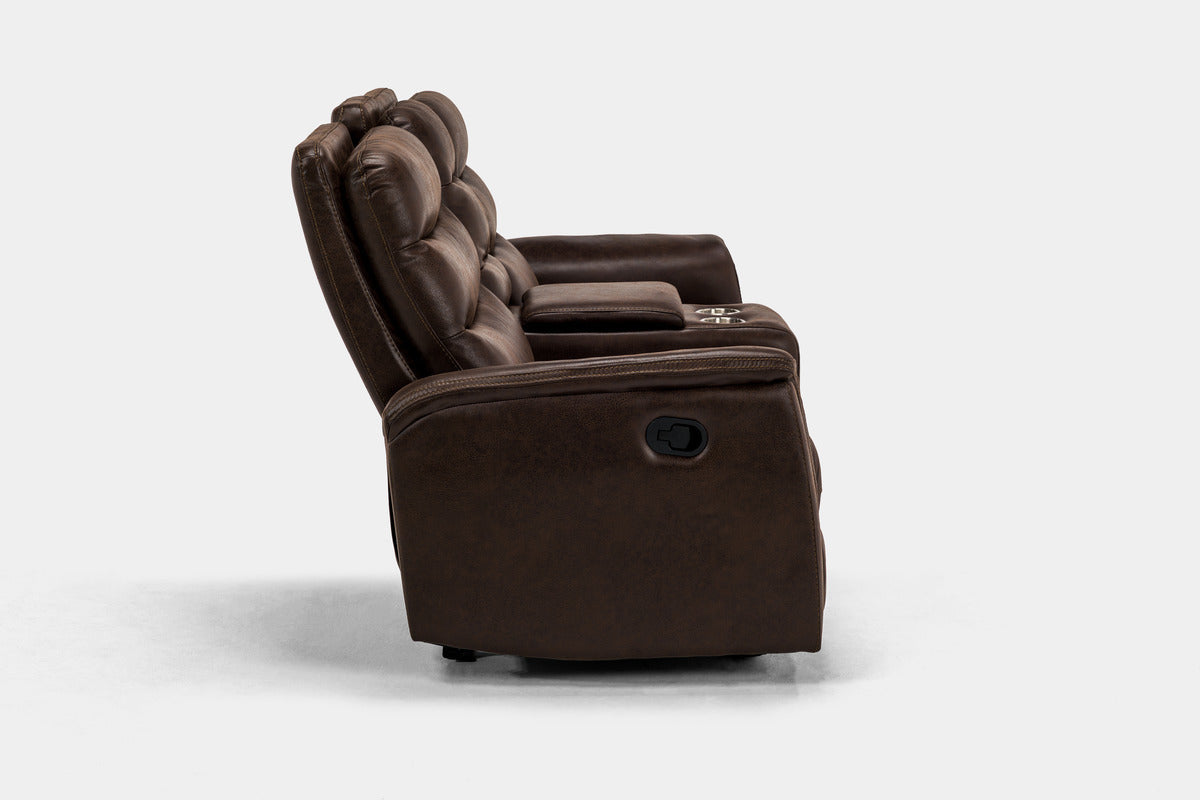 Forte Reclining Console Loveseat