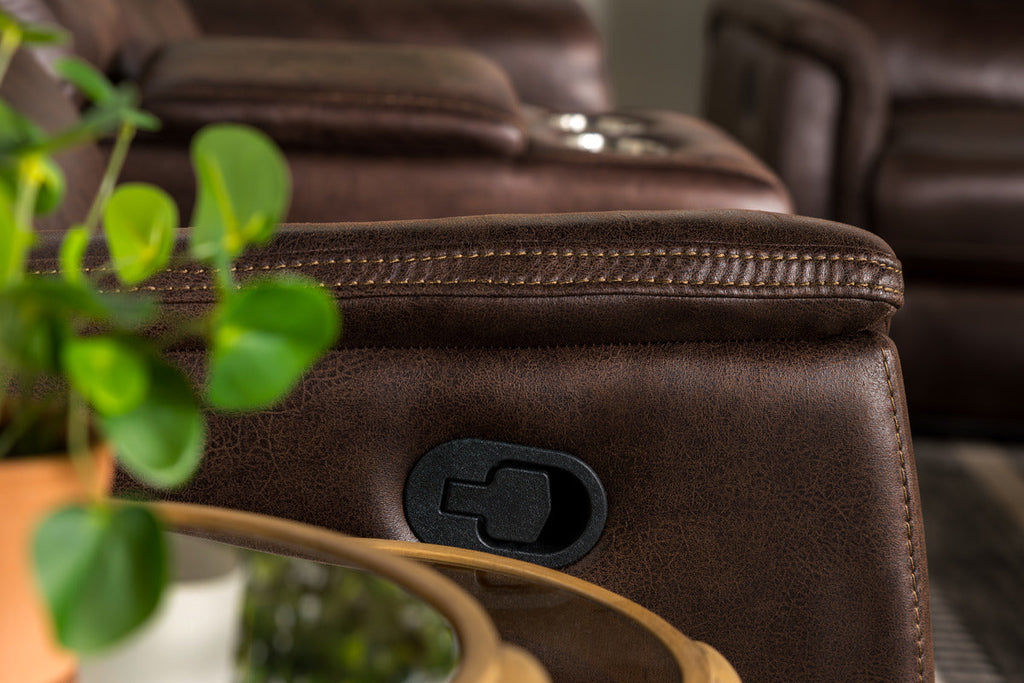 Forte Reclining Console Loveseat